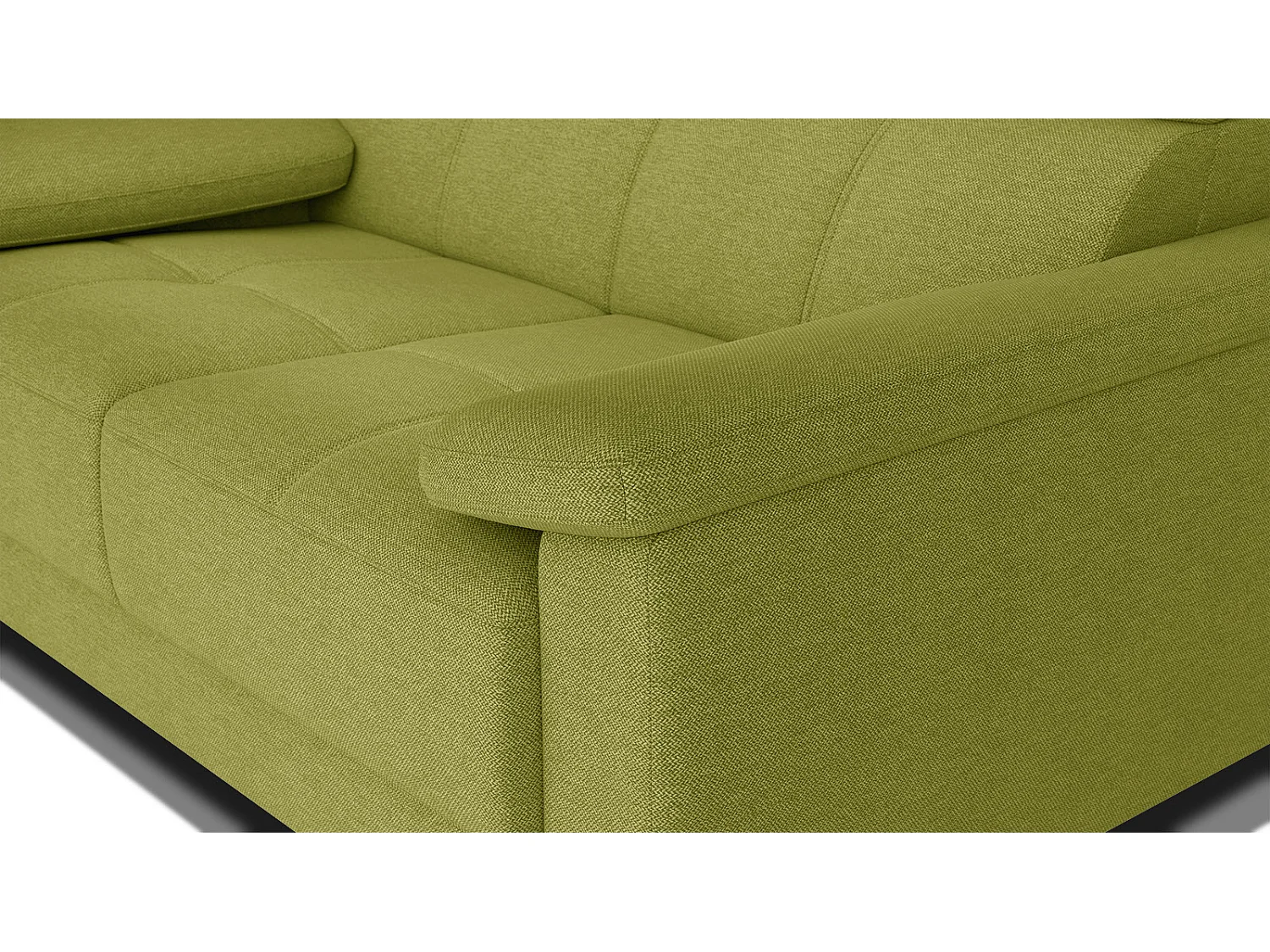 Canapé droit 2 places tissu citron vert - TAUNUS