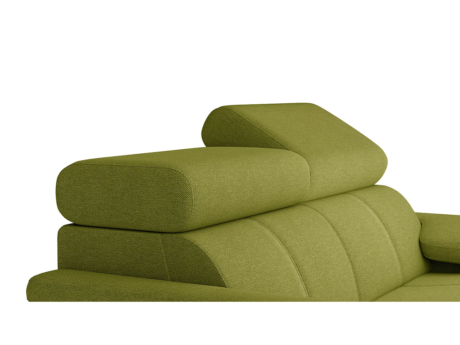 Canapé droit 2 places tissu citron vert - TAUNUS