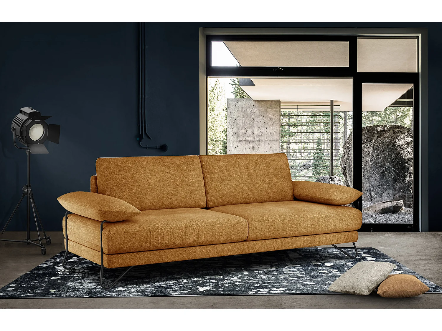 LORI Sofa 3-Sitzer, orange
