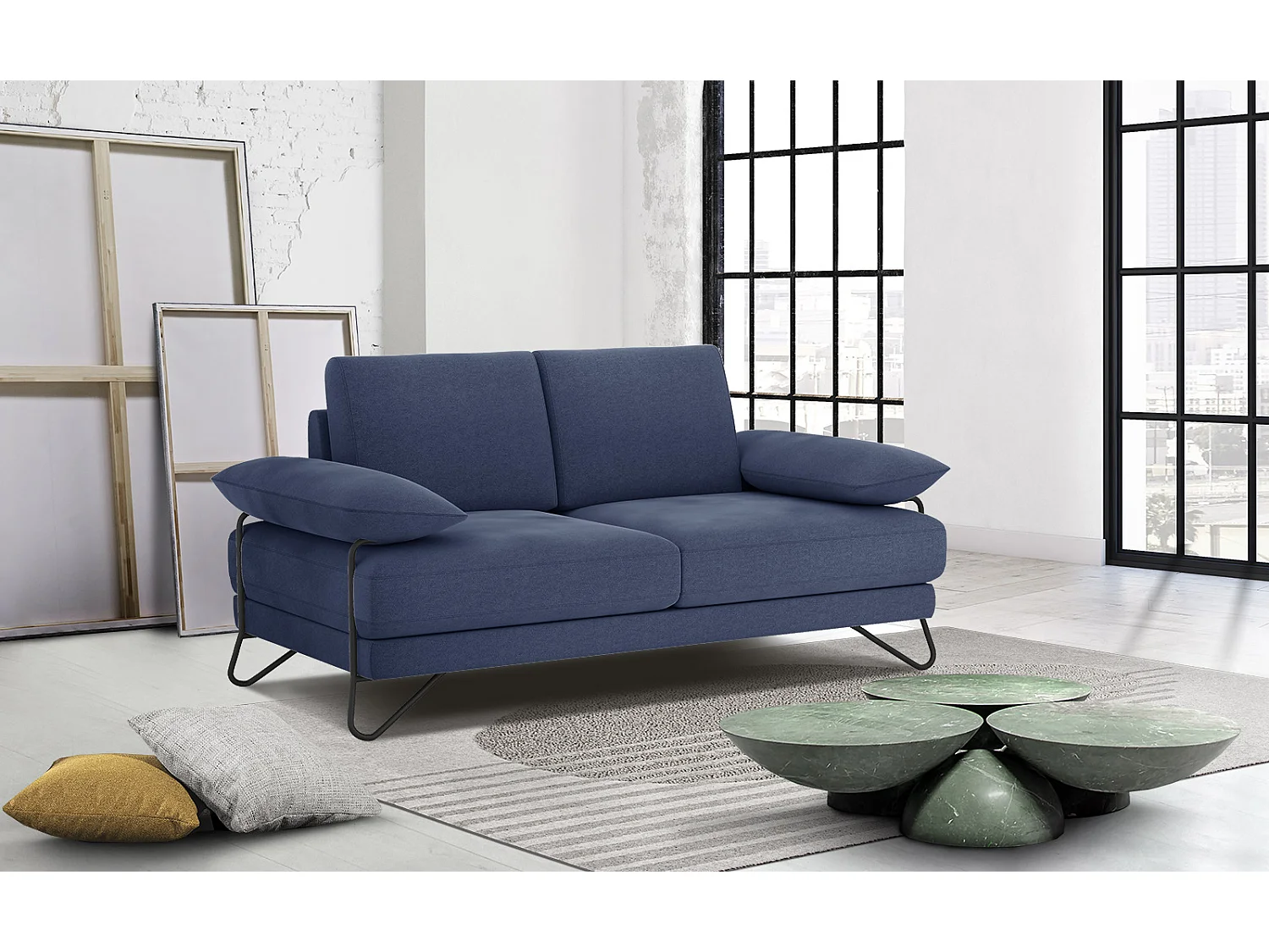 LORI Sofa 2-Sitzer, blau