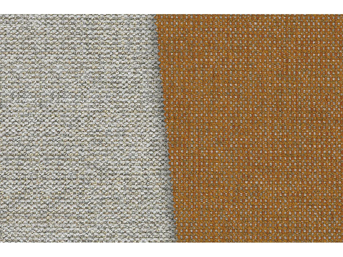 Canapé d'angle 5 places tissu gris clair - MEDIOLANE