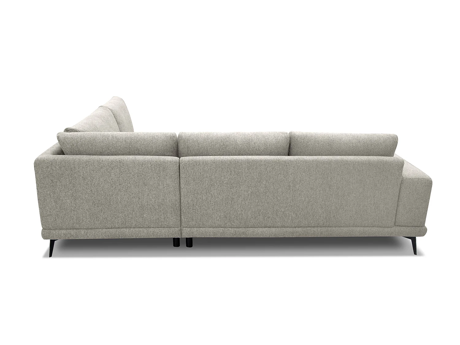 Canapé d'angle 5 places en tissu gris clair MEDIOLANE