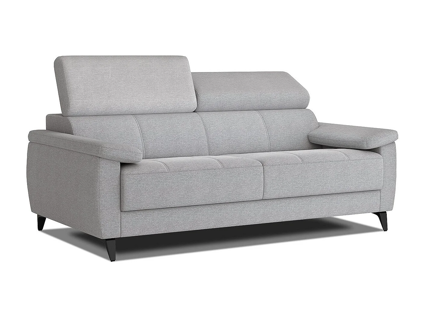 Canapé droit 3 places XXL tissu beige foncé - TAUNUS