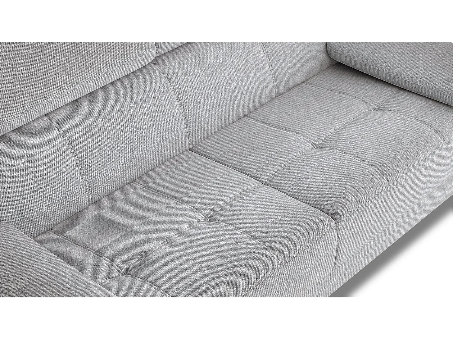 Canapé droit 3 places XXL tissu beige foncé - TAUNUS