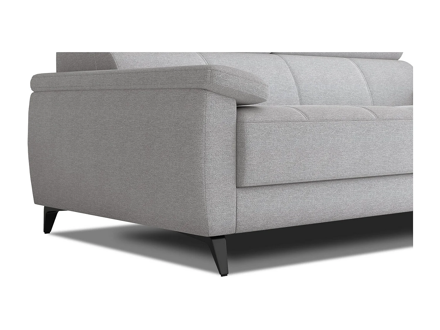 Canapé droit 3 places XXL tissu beige foncé - TAUNUS