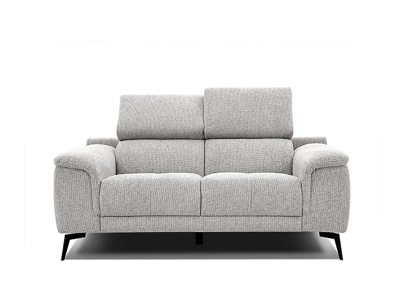 FIERO Sofa 2-Sitzer mit verstellbare Kopfstützen, creme