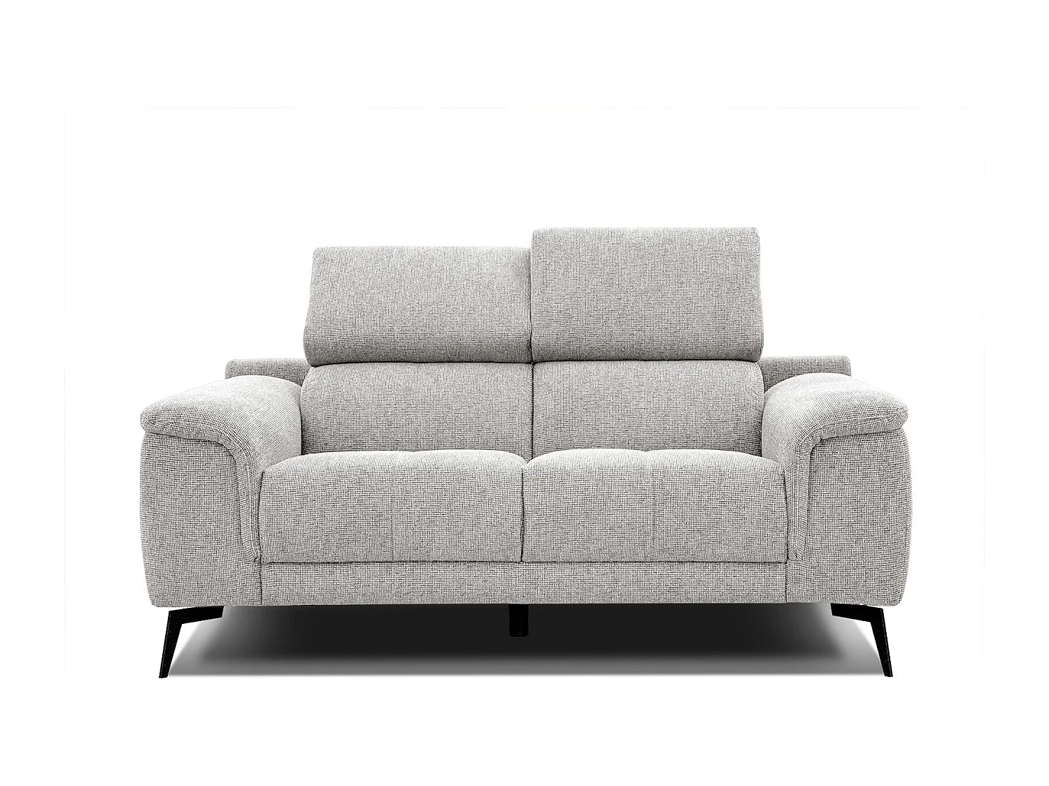 FIERO Sofa 2-Sitzer mit verstellbare Kopfstützen, creme