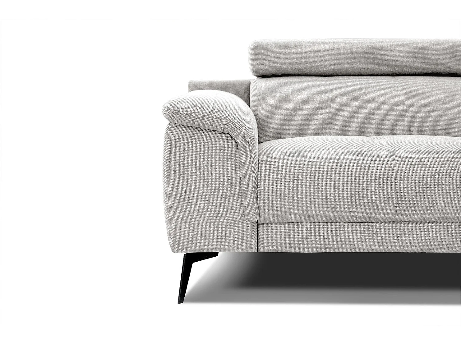 FIERO Sofa 2-Sitzer mit verstellbare Kopfstützen, creme