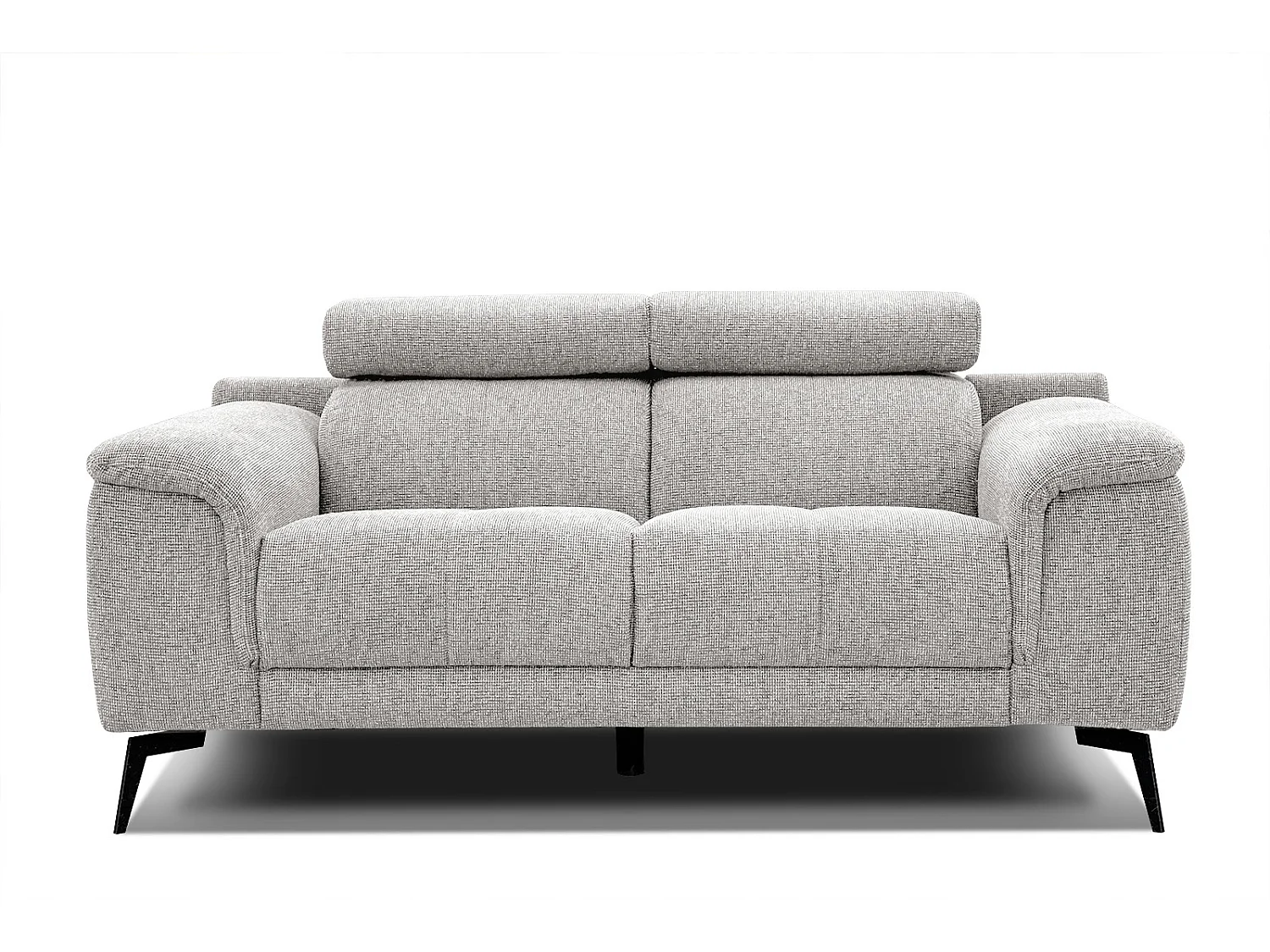 FIERO Sofa 2-Sitzer mit verstellbare Kopfstützen, creme