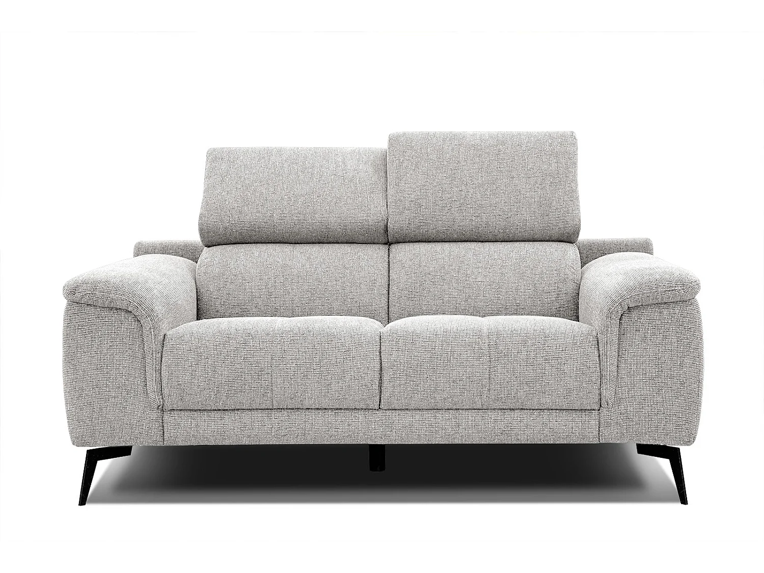 FIERO Sofa 2-Sitzer mit verstellbare Kopfstützen, creme