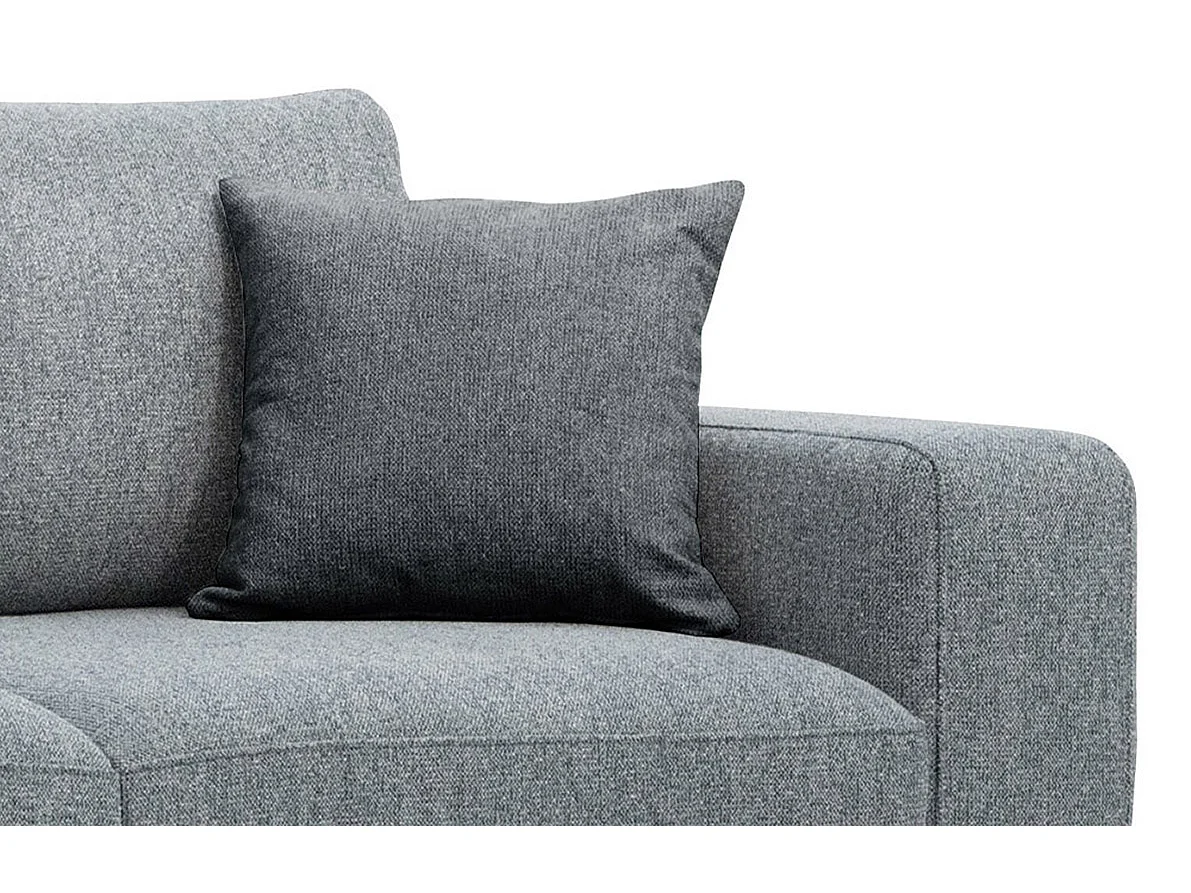 MEDIOLANE Ecksofa 5-Sitzer links, silbergrau