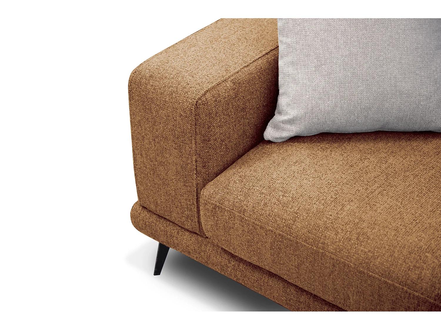 MEDIOLANE Ecksofa 5-Sitzer links, orange