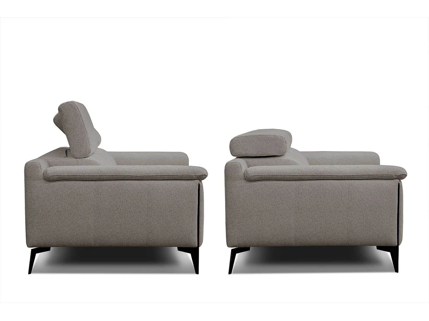 MATERA Sofa 2-Sitzer mit verstellbare Kopfstützen, taupe