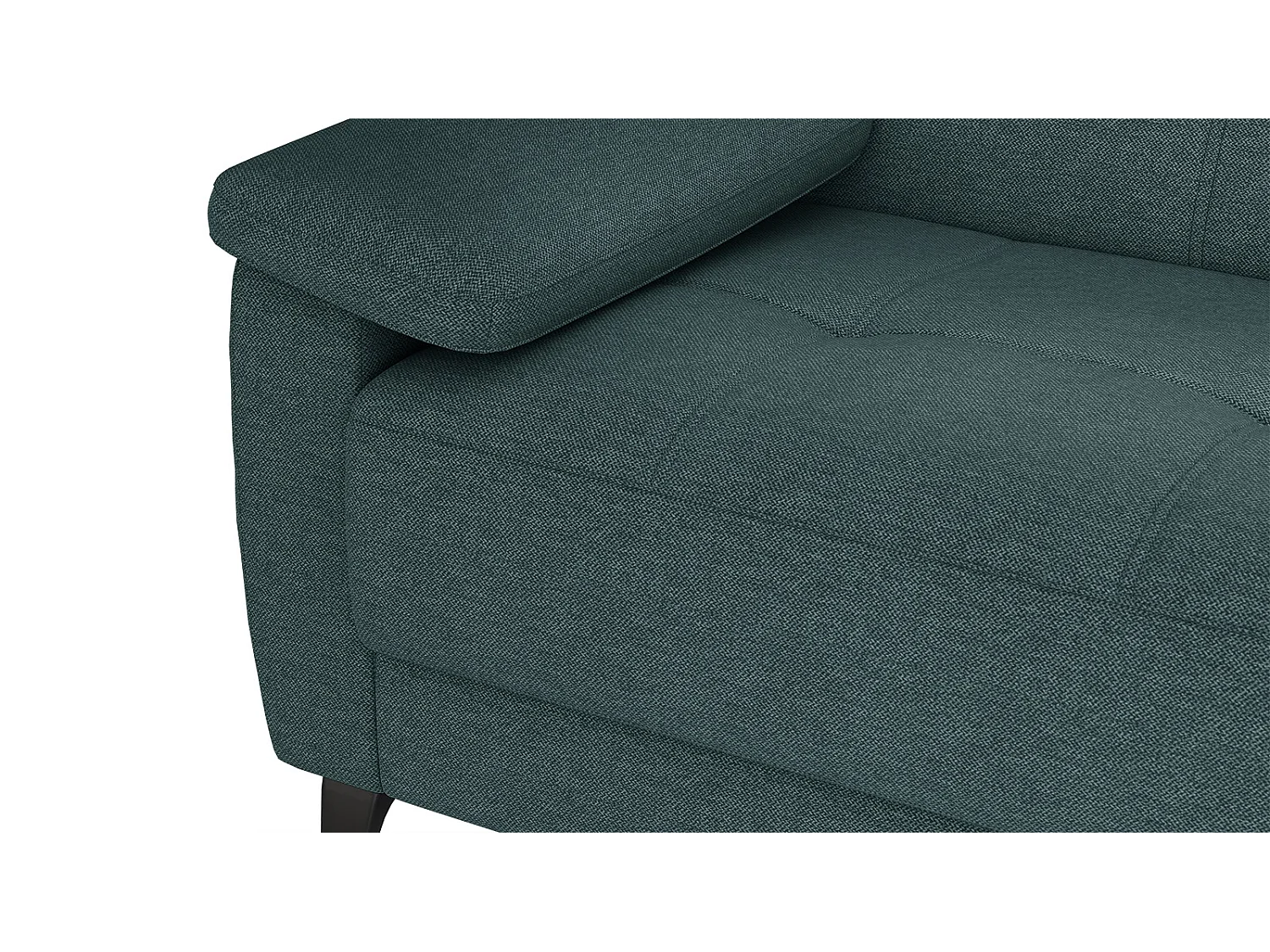TAUNUS Sofa 3-Sitzer mit verstellbare Kopfstützen, smaragdgrün