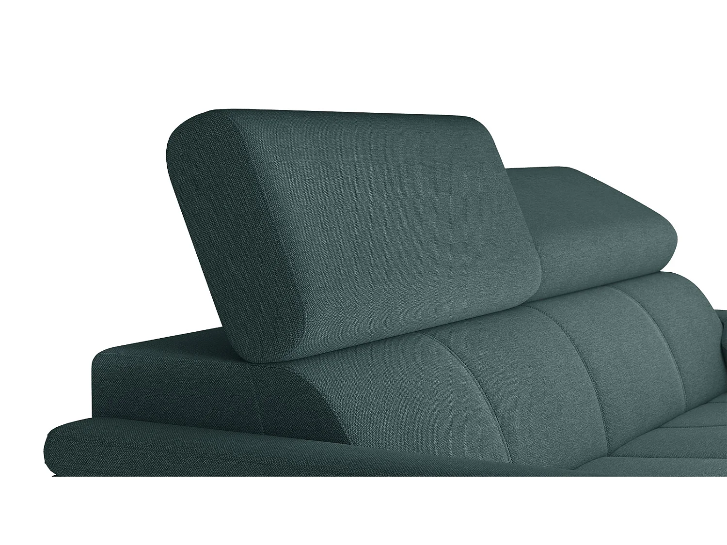 TAUNUS Sofa 3-Sitzer mit verstellbare Kopfstützen, smaragdgrün