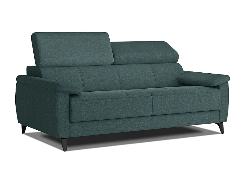 TAUNUS Sofa 3-Sitzer mit verstellbare Kopfstützen, smaragdgrün