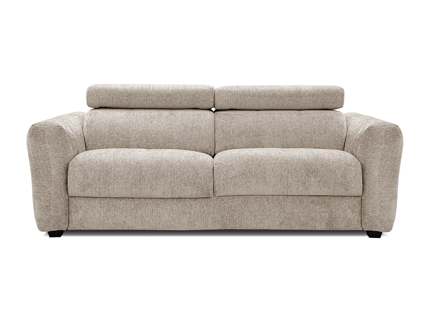 CALVERA Sofa 3-Sitzer mit verstellbare Kopfstützen, ecru