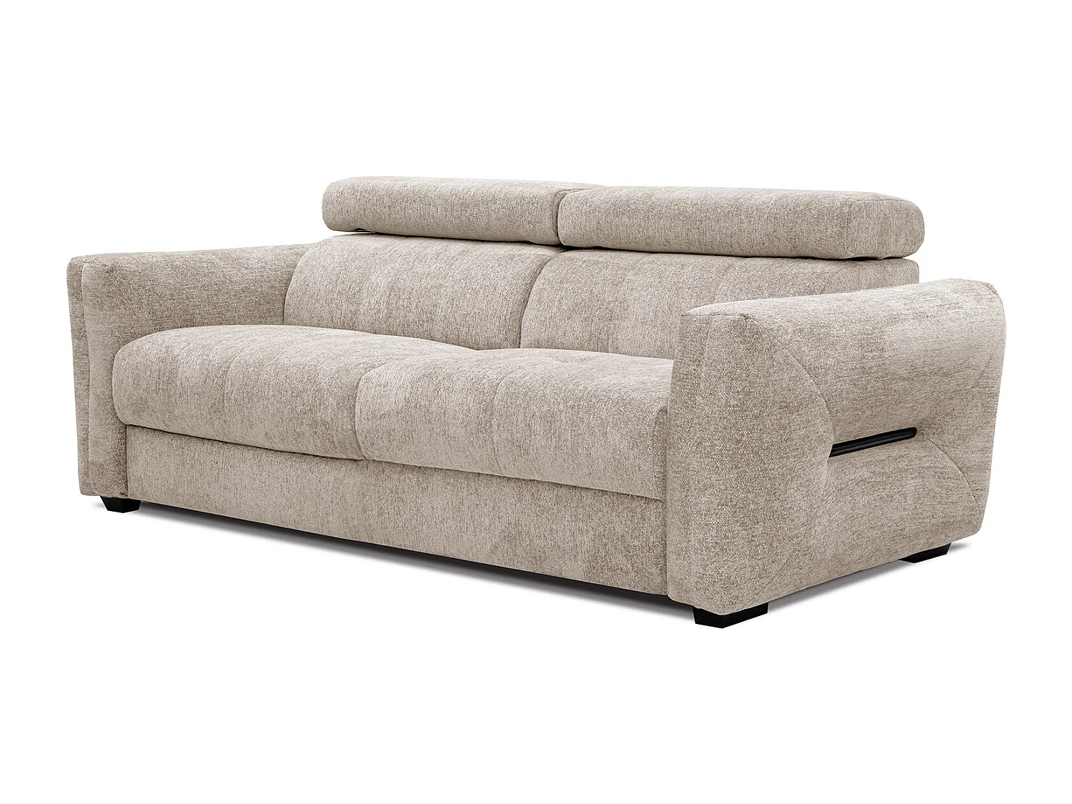 CALVERA Sofa 3-Sitzer mit verstellbare Kopfstützen, ecru