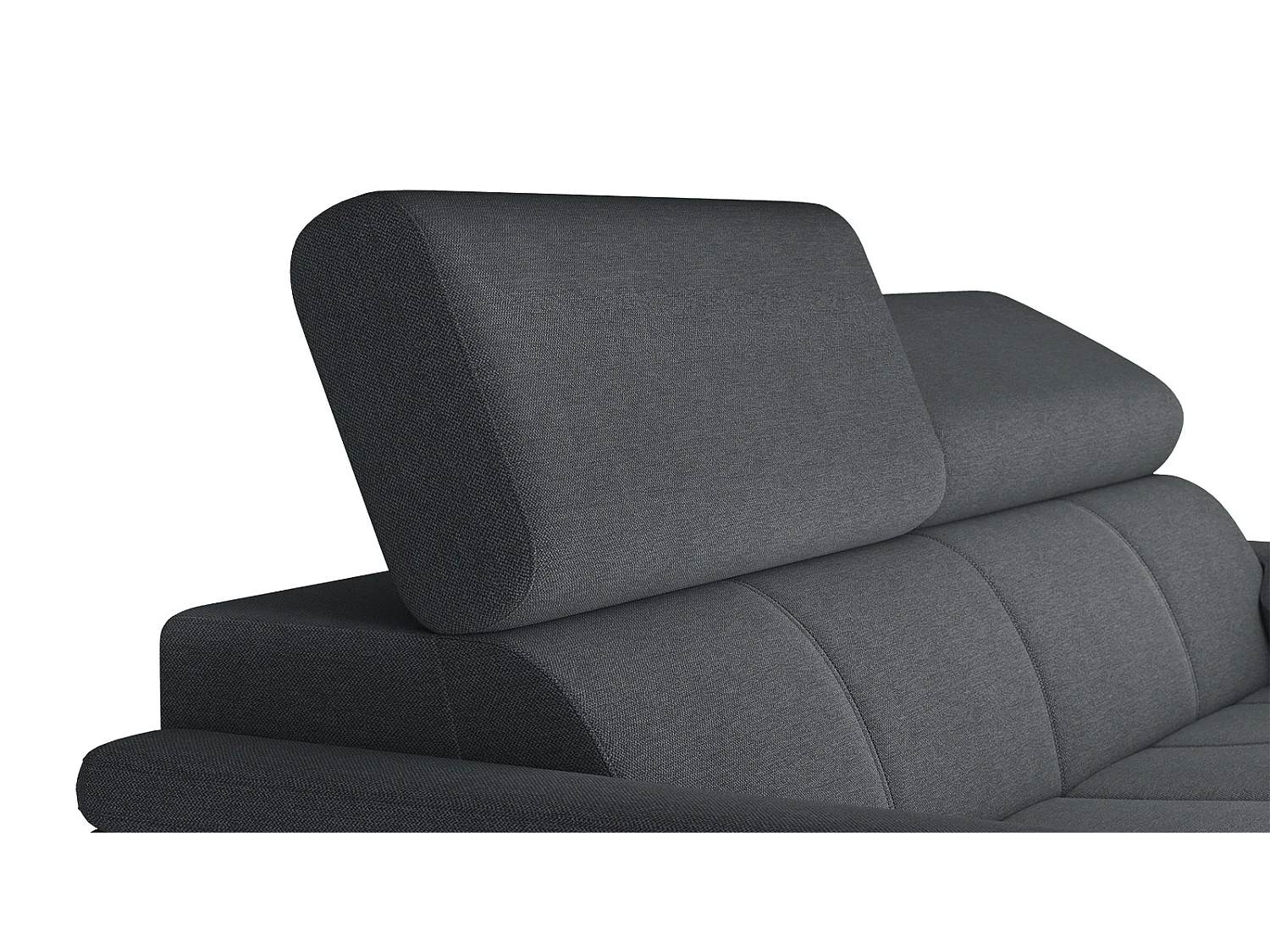 TAUNUS Sofa 3-Sitzer mit verstellbare Kopfstützen, graphit