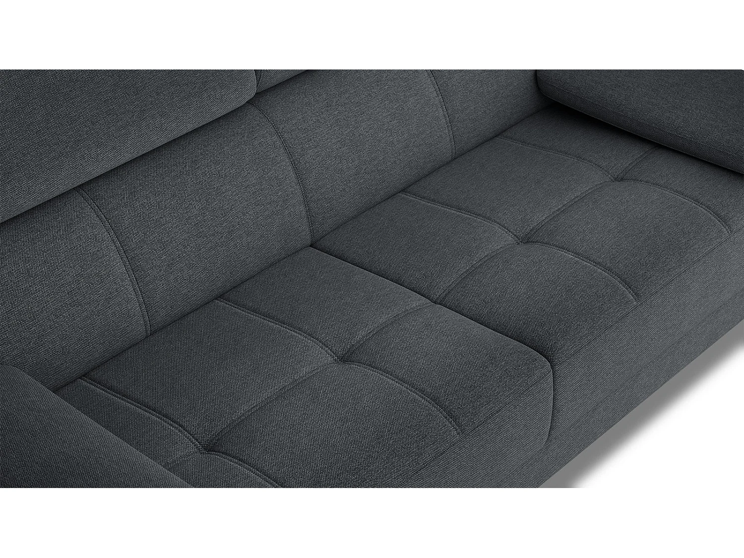 TAUNUS Sofa 3-Sitzer mit verstellbare Kopfstützen, graphit