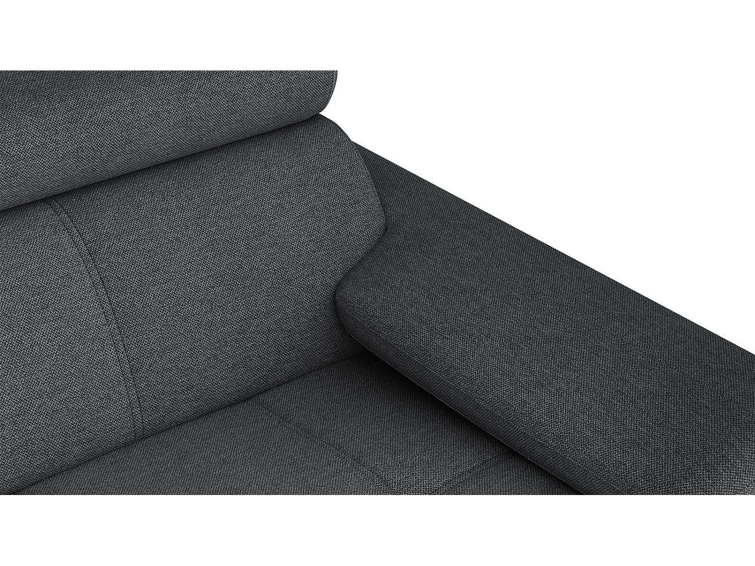 TAUNUS Sofa 3-Sitzer mit verstellbare Kopfstützen, graphit
