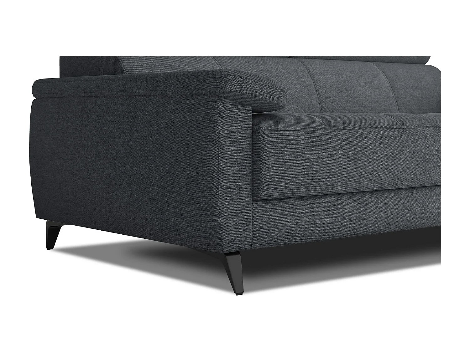 TAUNUS Sofa 3-Sitzer mit verstellbare Kopfstützen, graphit