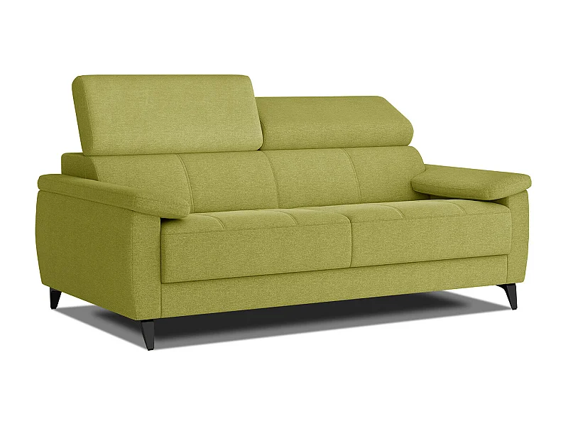 Canapé droit 3 places XXL tissu citron vert - TAUNUS