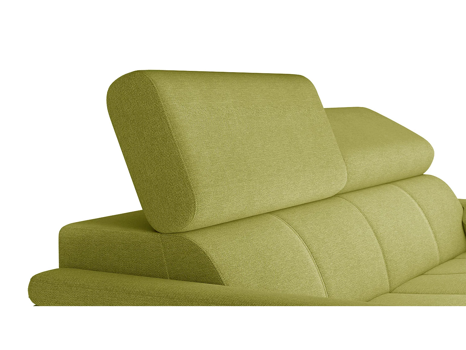 Canapé droit 3 places XXL tissu citron vert - TAUNUS