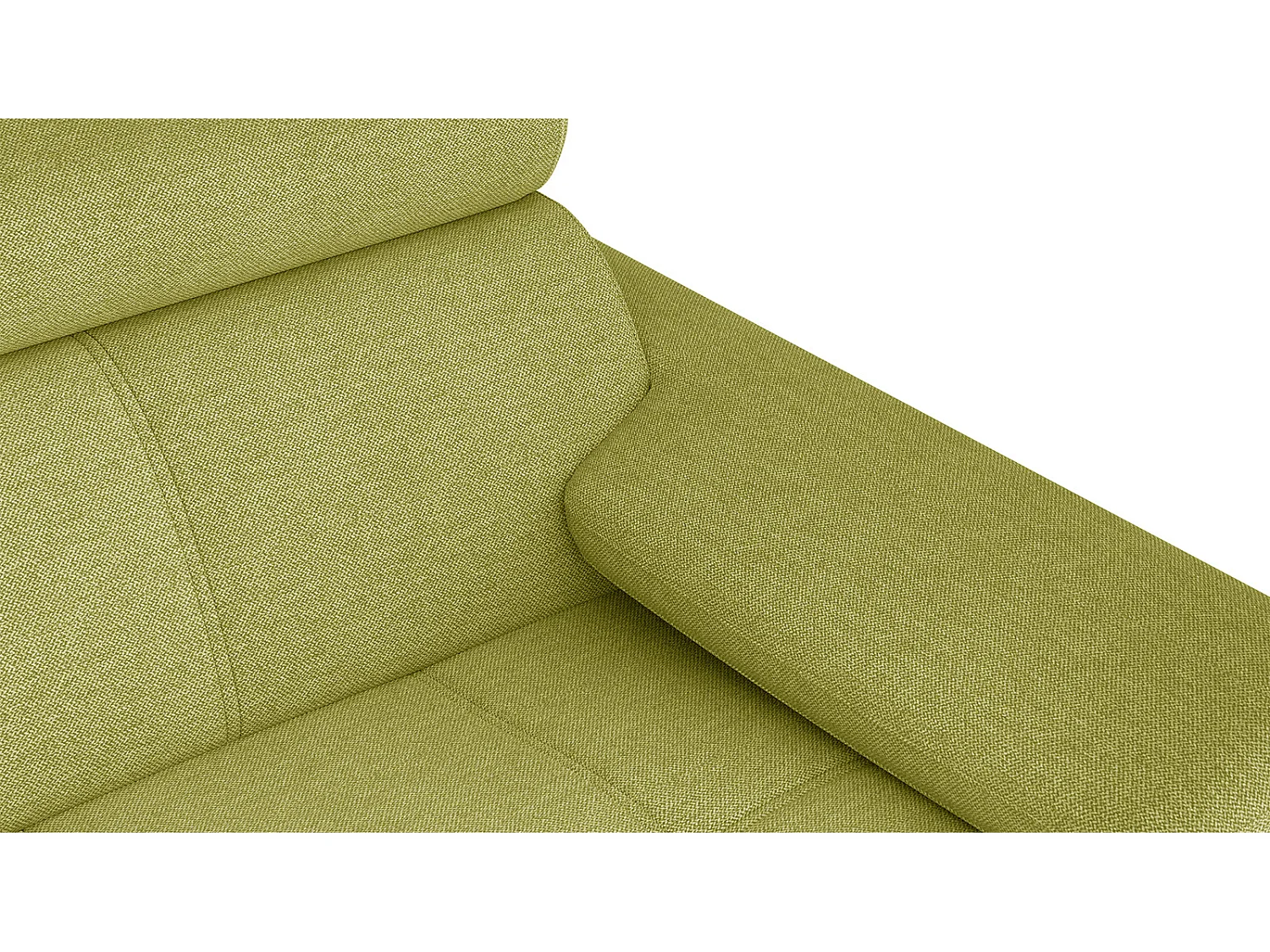 Canapé droit 3 places XXL tissu citron vert - TAUNUS