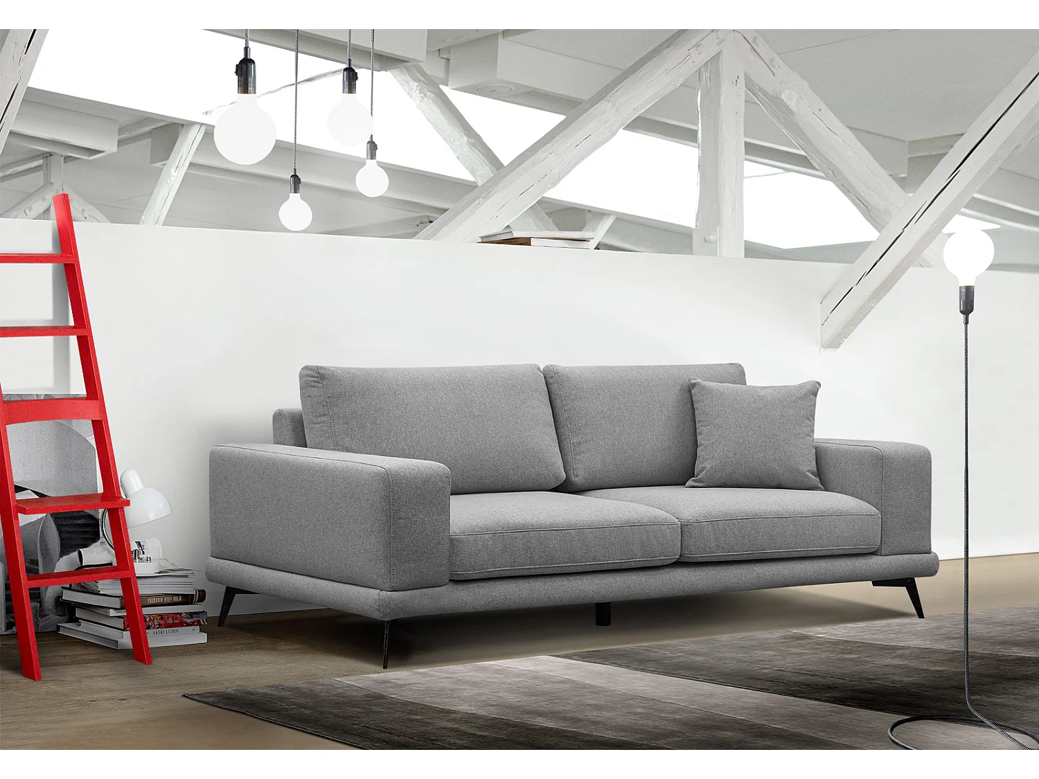 MEDIOLANE Sofa 3-Sitzer, grau