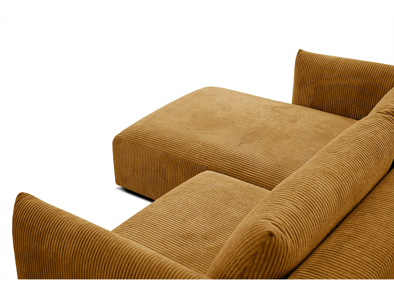 TAUER Ecksofa 3-Sitzer links, safran