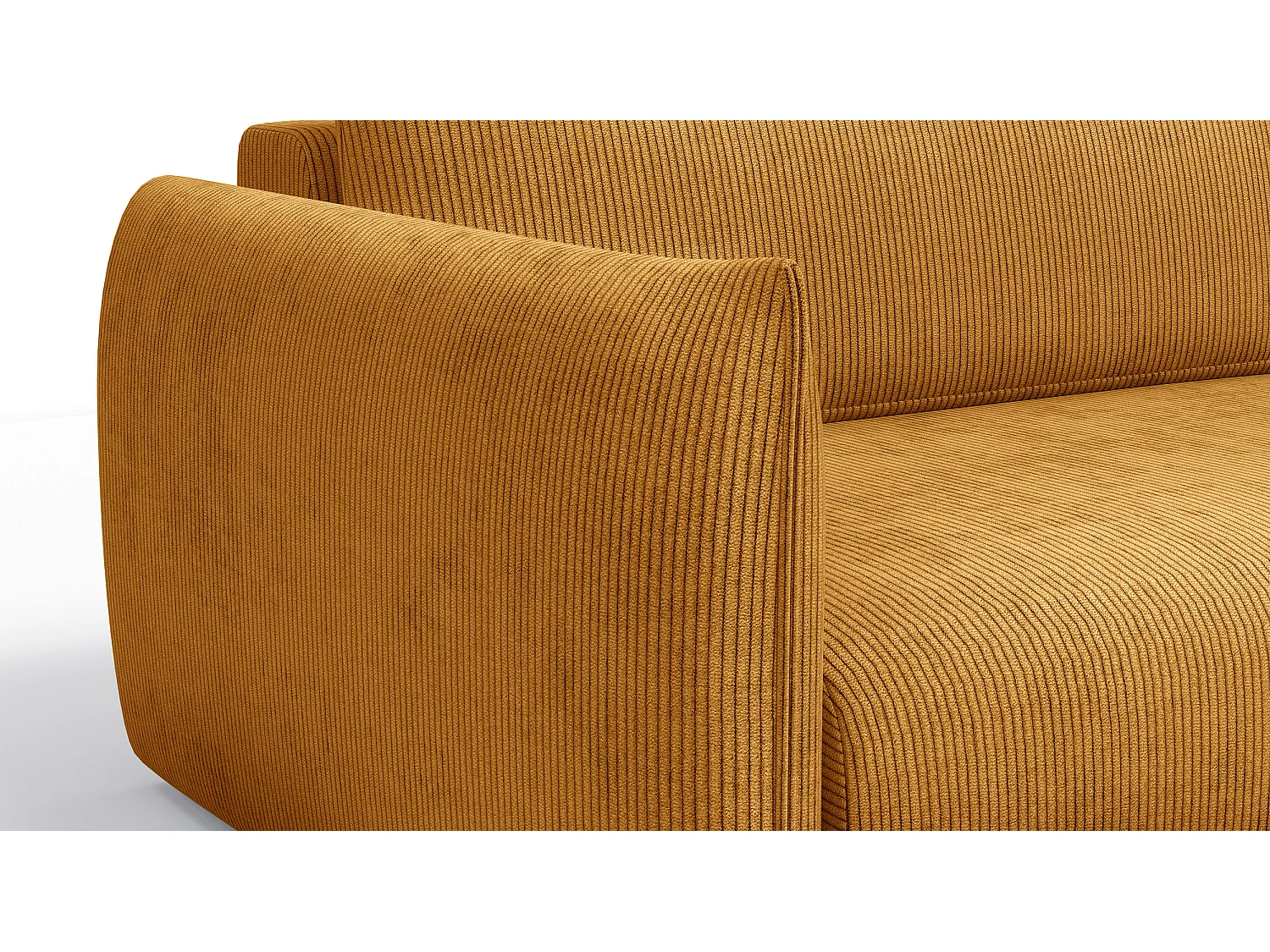 TAUER Ecksofa 3-Sitzer links, safran