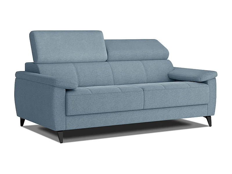 TAUNUS Sofa 3-Sitzer mit verstellbare Kopfstützen, hellblau