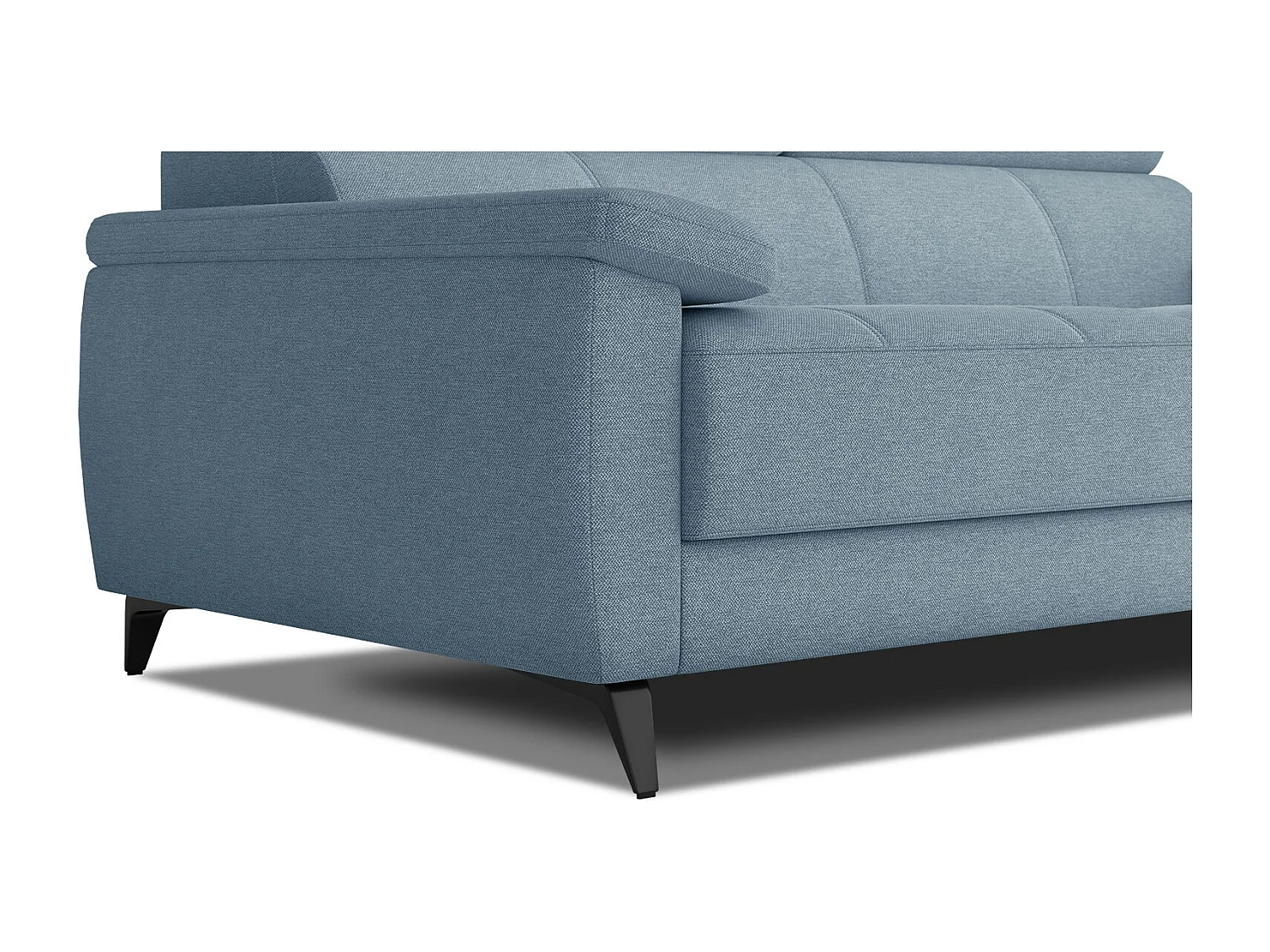 TAUNUS Sofa 3-Sitzer mit verstellbare Kopfstützen, hellblau