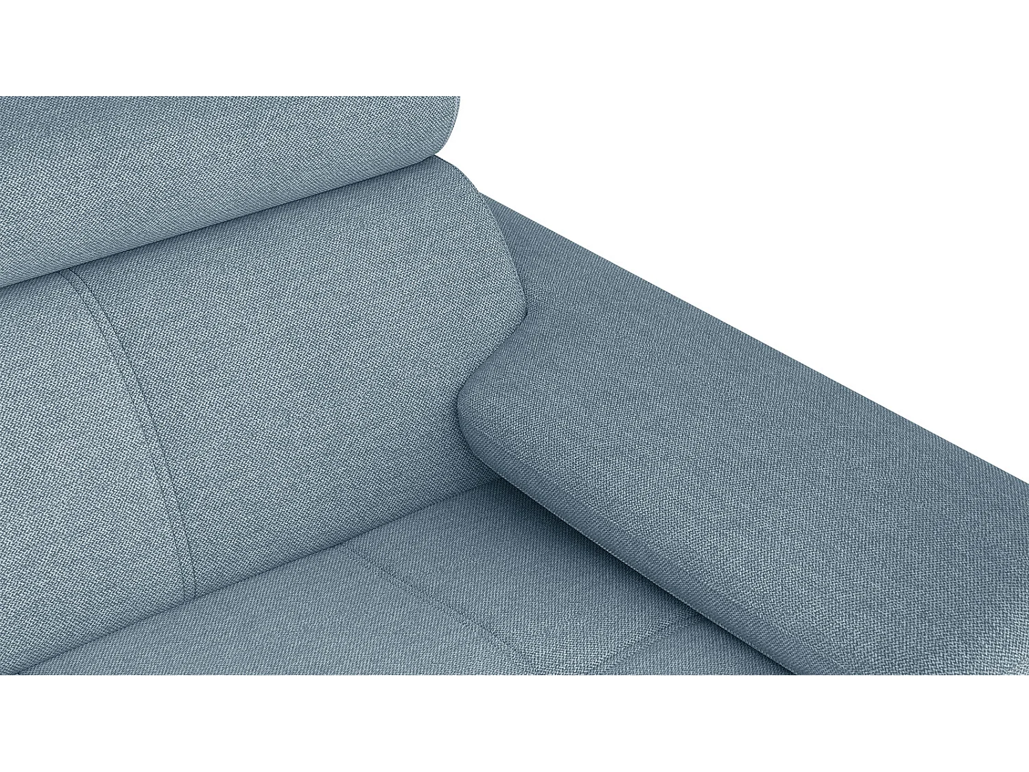 TAUNUS Sofa 3-Sitzer mit verstellbare Kopfstützen, hellblau