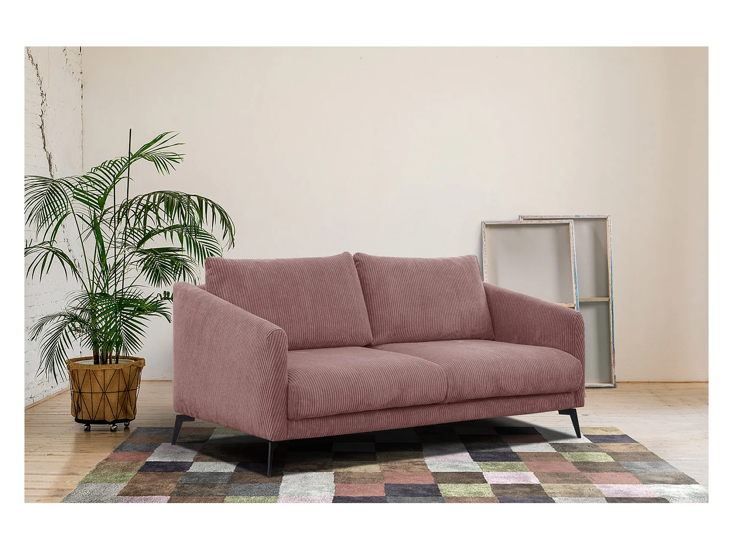 VILT Sofa 2,5-Sitzer, altrosa