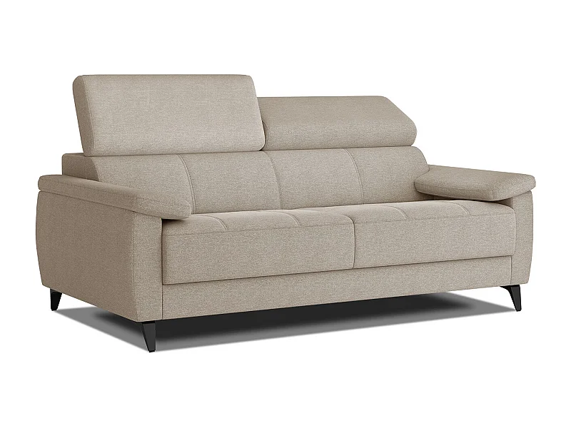 TAUNUS Sofa 3-Sitzer mit verstellbare Kopfstützen, beige