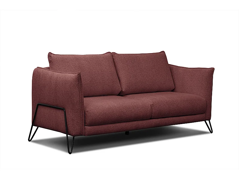 HOSTEN Sofa 2,5-Sitzer, bordeaux