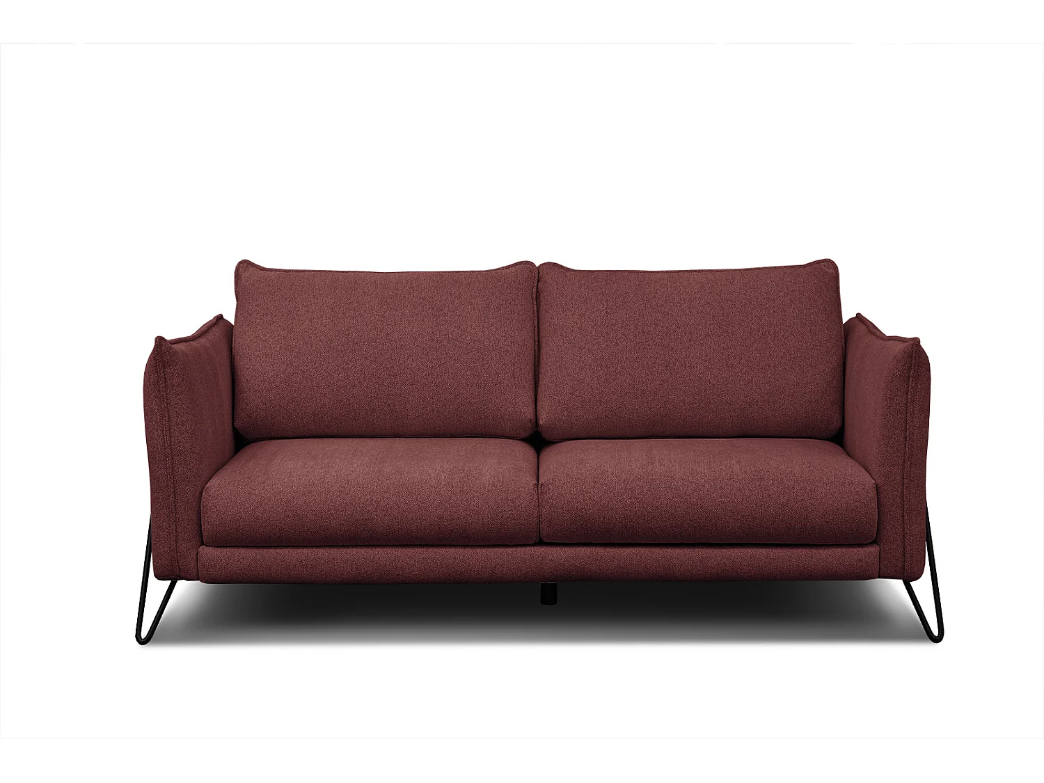 HOSTEN Sofa 2,5-Sitzer, bordeaux