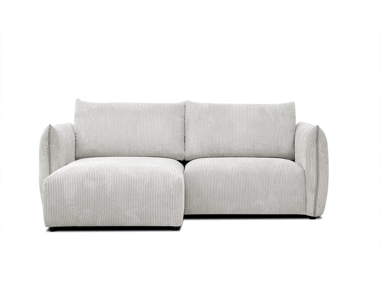 TAUER Ecksofa 3-Sitzer links, perlweiß