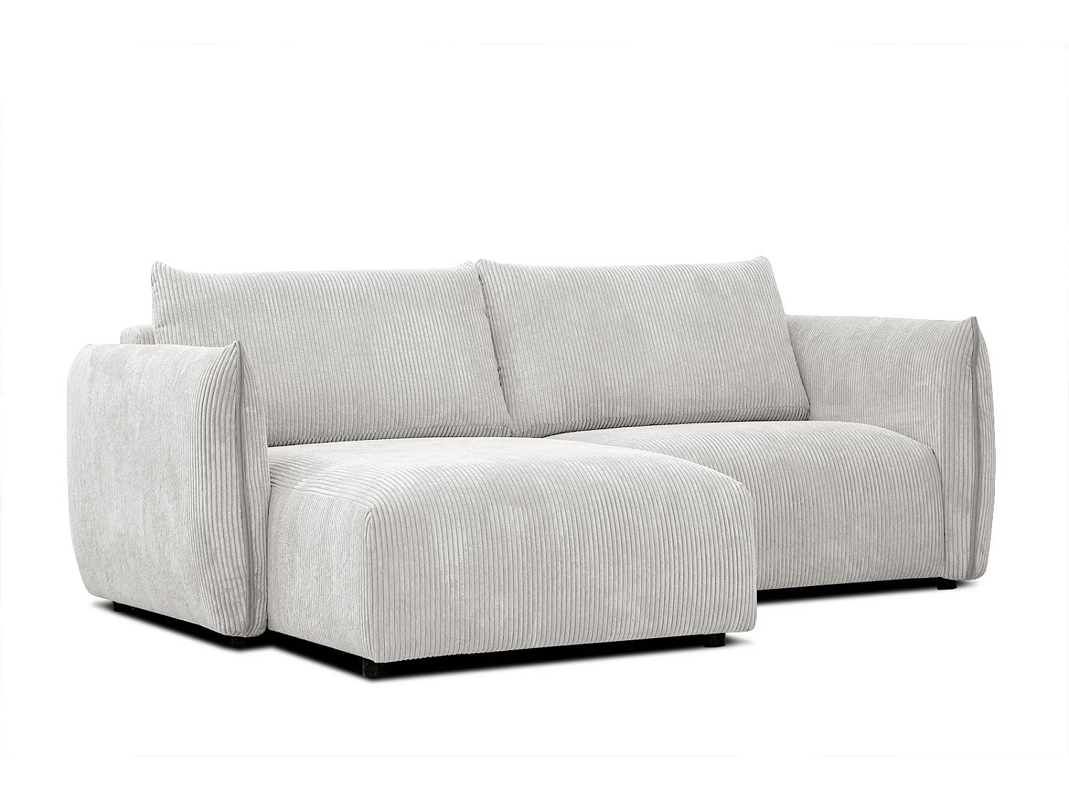 TAUER Ecksofa 3-Sitzer links, perlweiß