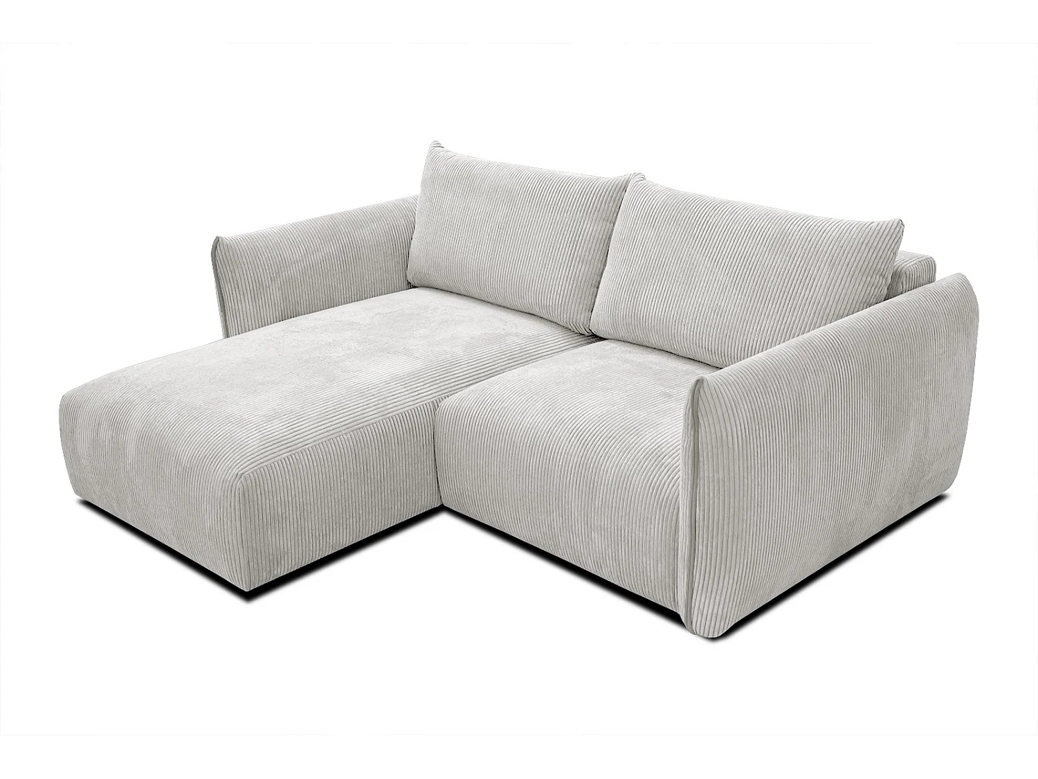 TAUER Ecksofa 3-Sitzer links, perlweiß