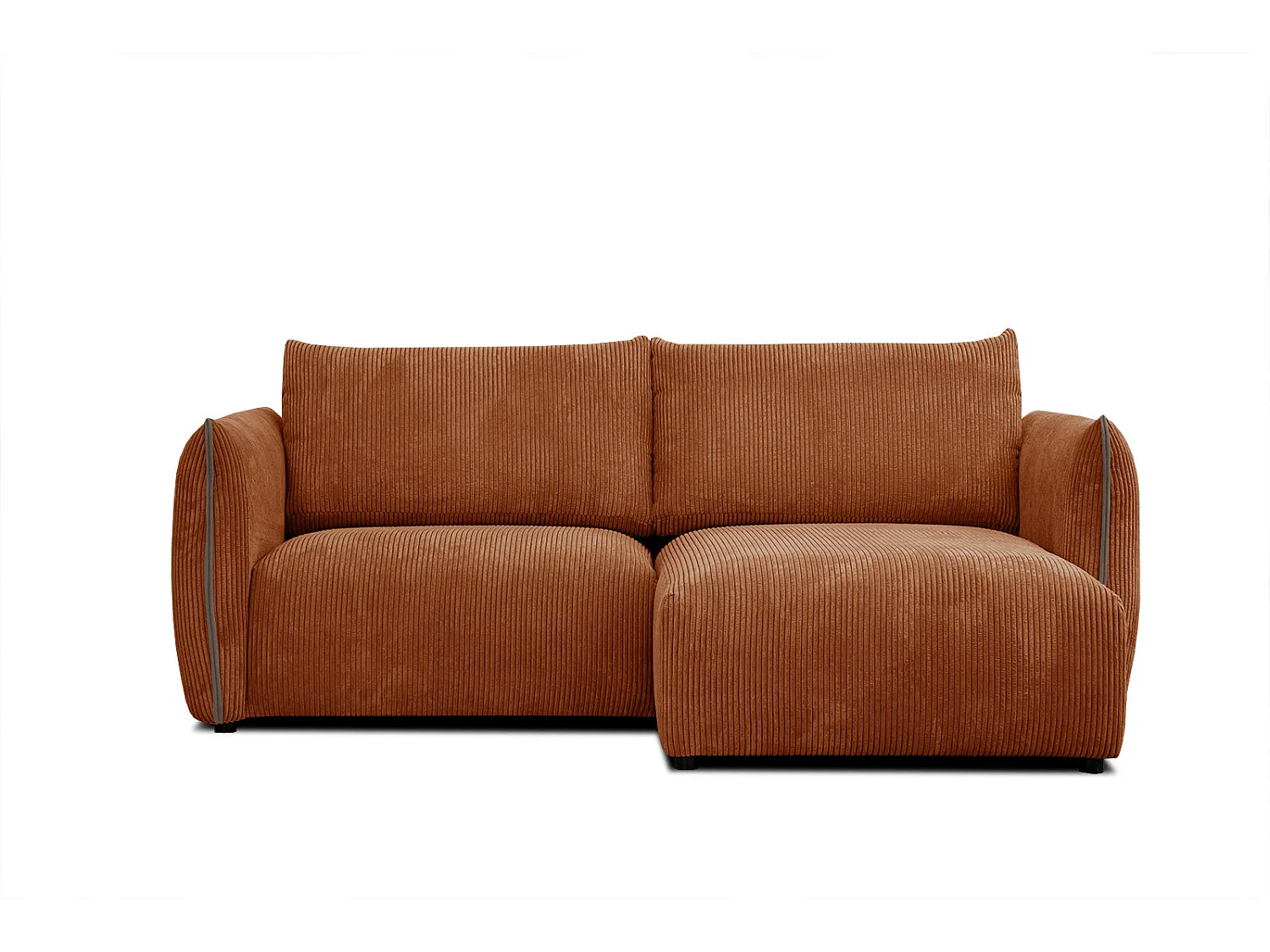 TAUER Ecksofa 3-Sitzer rechts, orange