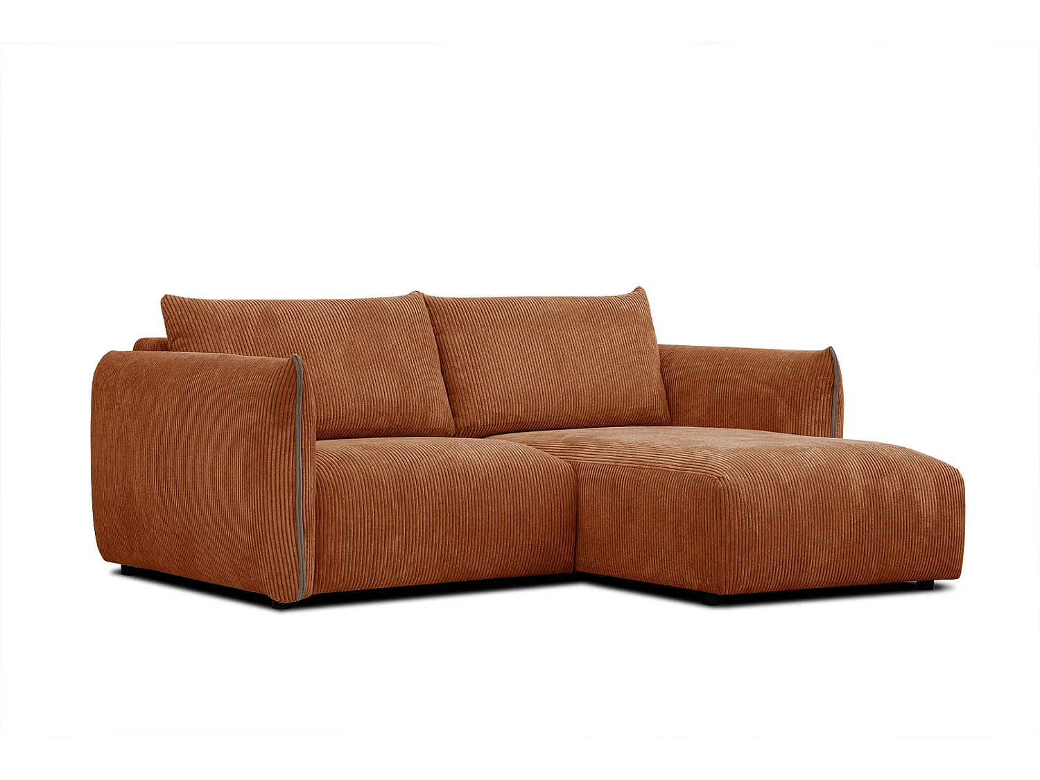 TAUER Ecksofa 3-Sitzer rechts, orange