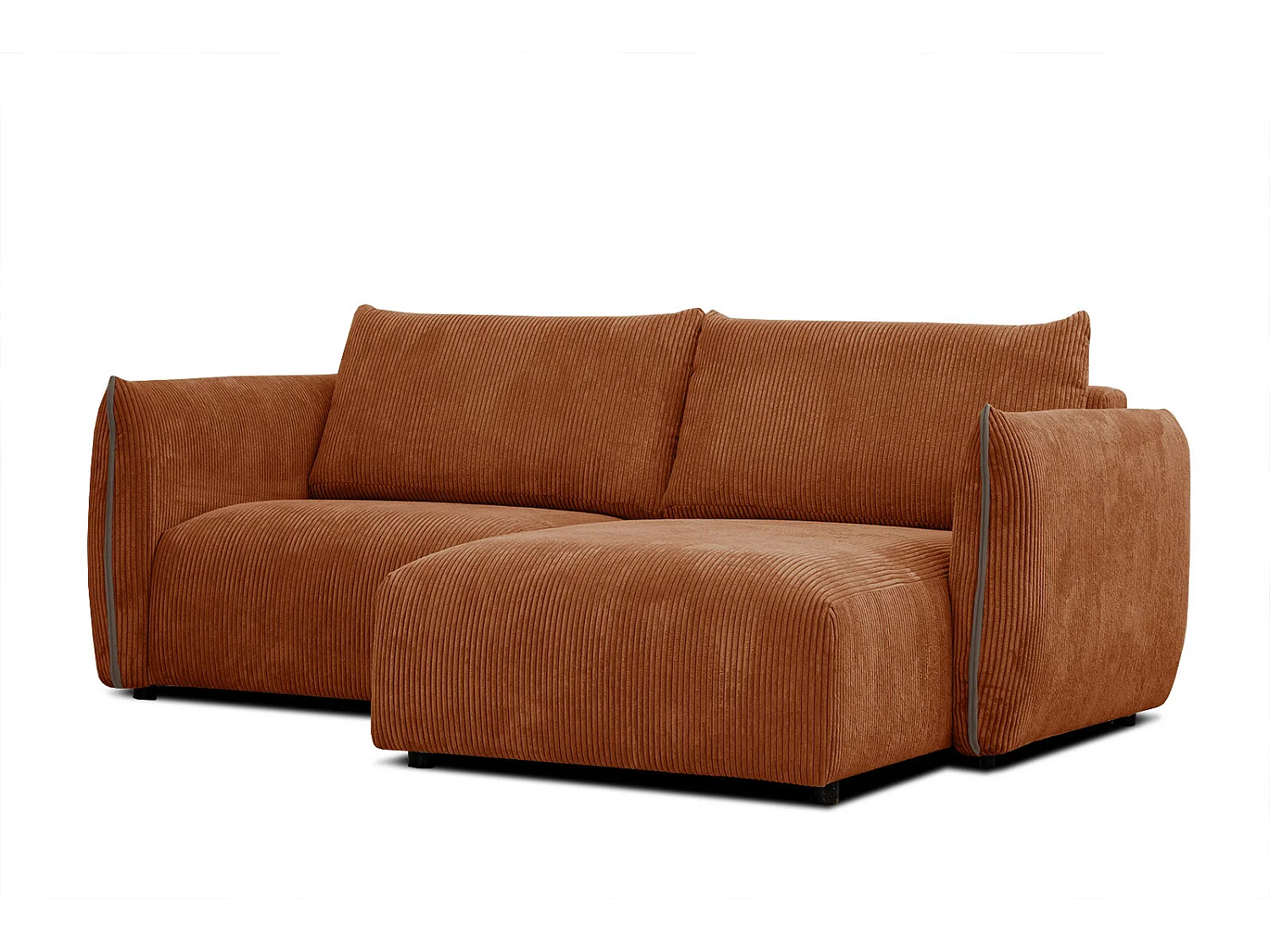 TAUER Ecksofa 3-Sitzer rechts, orange
