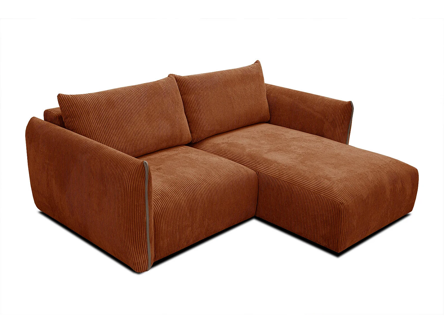 TAUER Ecksofa 3-Sitzer rechts, orange