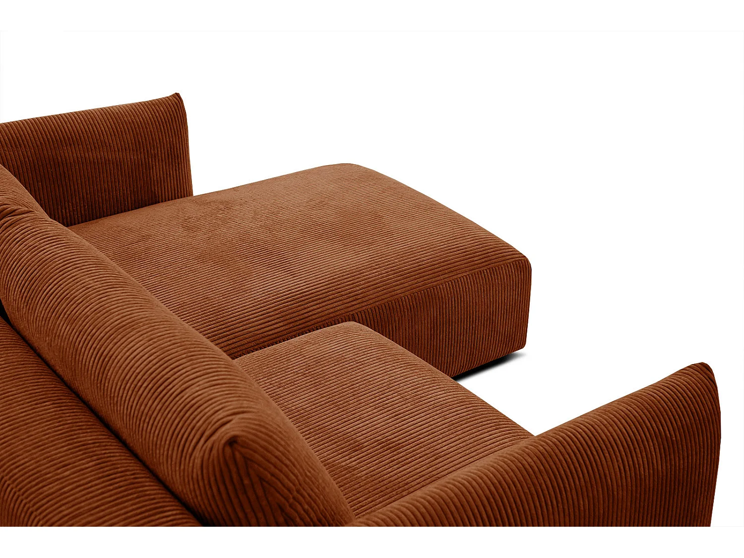 TAUER Ecksofa 3-Sitzer rechts, orange