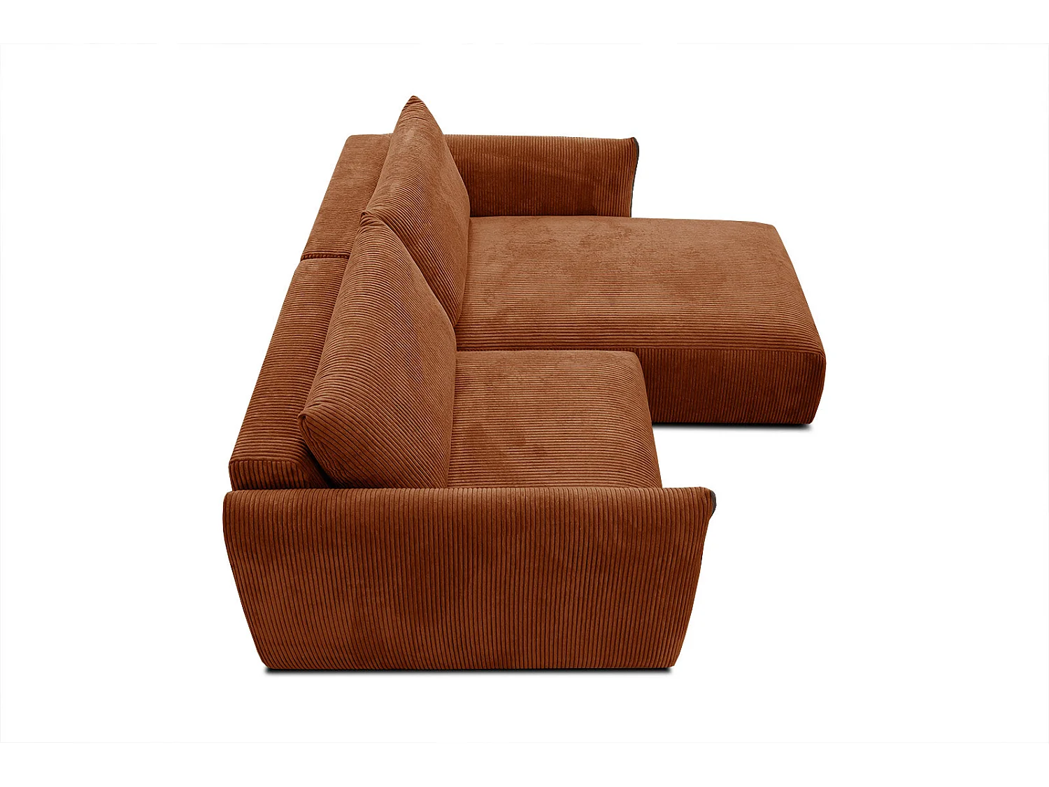 TAUER Ecksofa 3-Sitzer rechts, orange