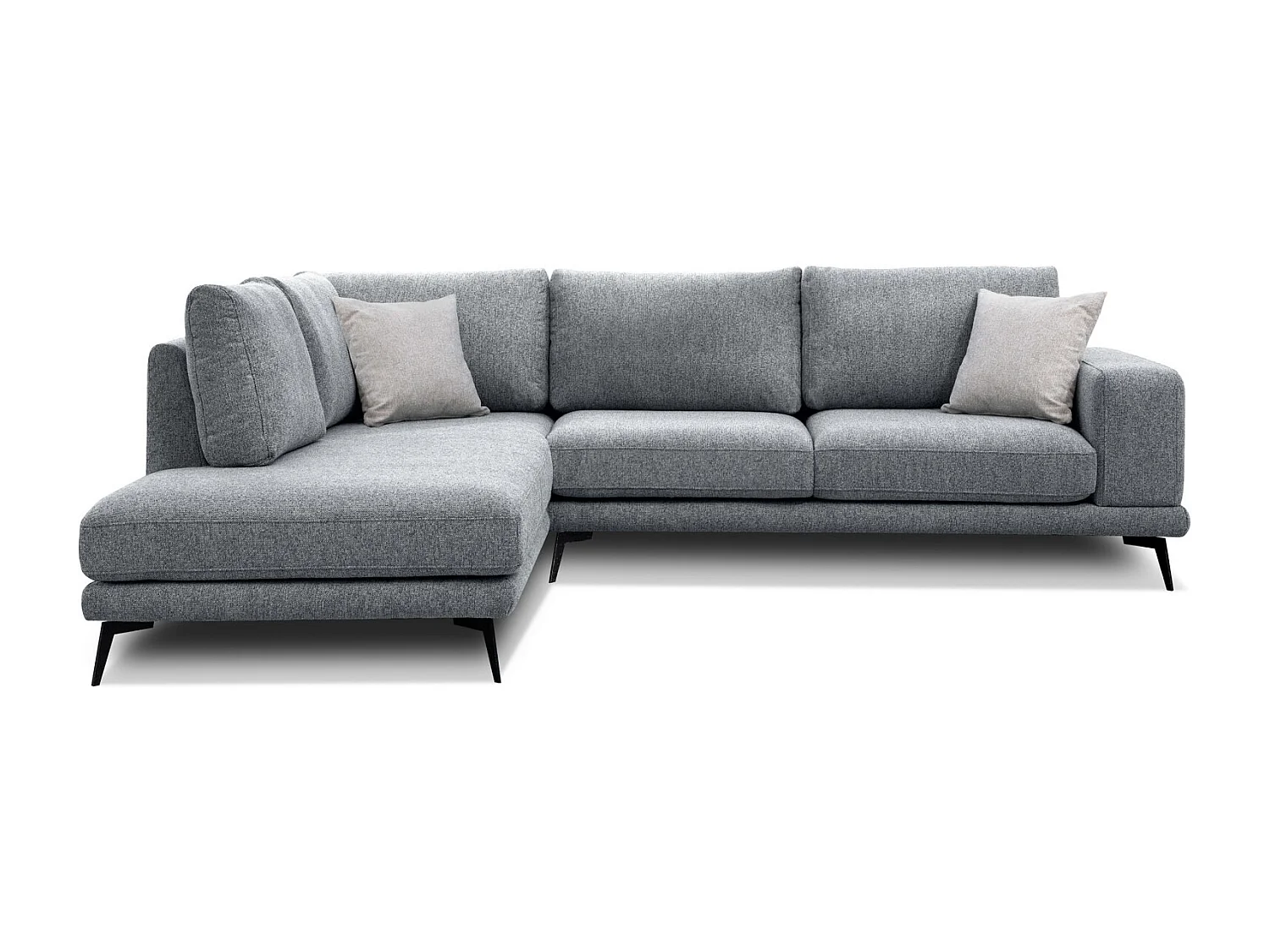 MEDIOLANE Ecksofa 5-Sitzer links, grau