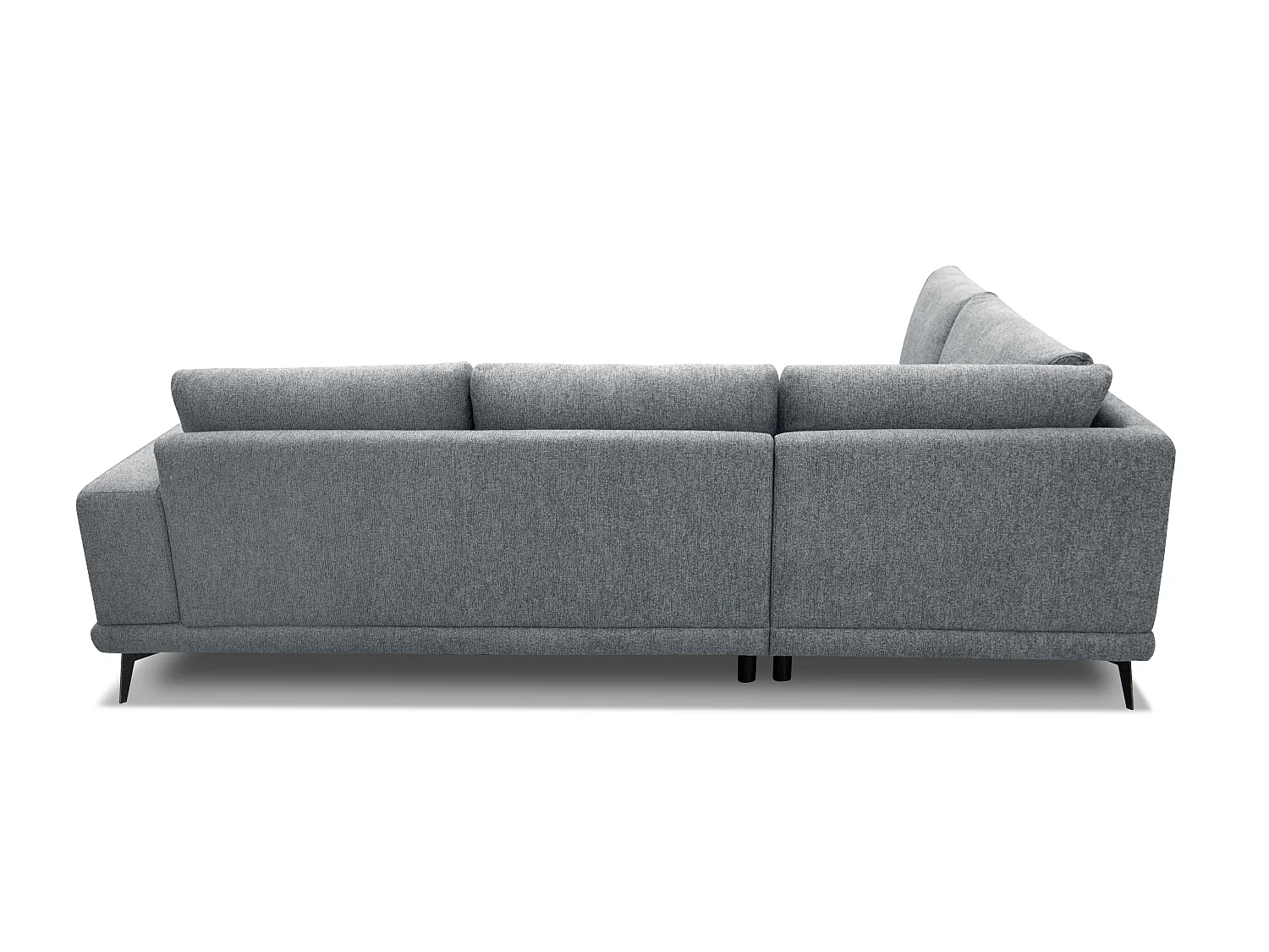 Canapé d'angle 5 places tissu gris - MEDIOLANE